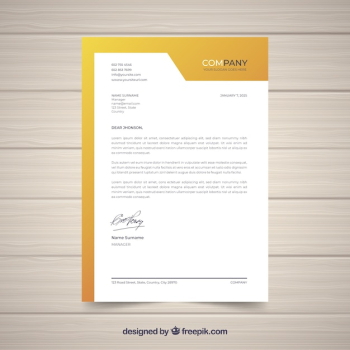 Letterhead template in gradient style Letterhead template in gradient style