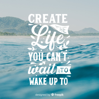 Lettering quote with image Free Vector Lettering quote with image Free Vector