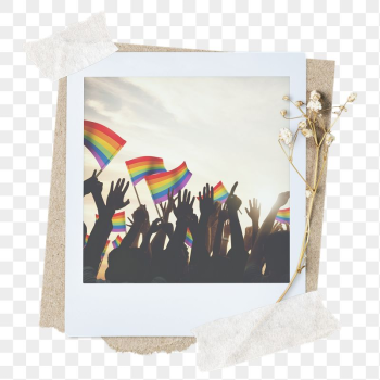 LGBTQ png sticker instant photo, | Free PNG - rawpixel