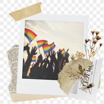 LGBTQ png sticker instant photo, | Free PNG - rawpixel