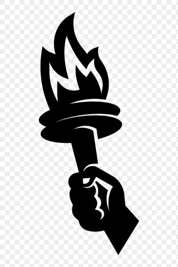 Liberty torch png silhouette clipart, | Free PNG - rawpixel