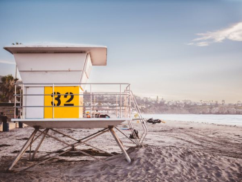 life guard station during daytime life guard station during daytime