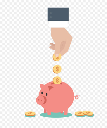 Life insurance Saving Investment Budget Finance - Vector color cast coin piggy bank 