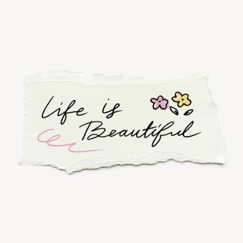 Life is beautiful paper note | Free PSD - rawpixel Life is beautiful paper note | Free PSD - rawpixel