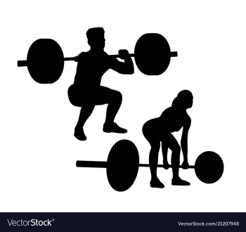 Lifter silhouettes activity vector image Lifter silhouettes activity vector image