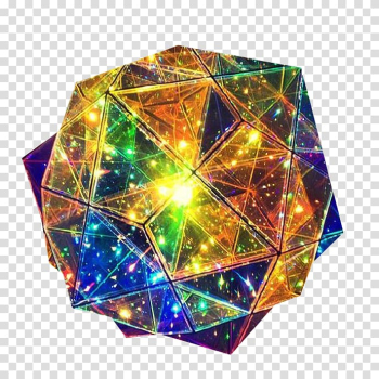 Light art Installation art Polygon, Polygonal colored diamonds transparent background PNG clipart