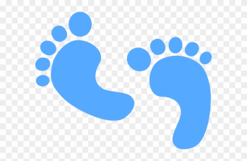 Light Blue Clipart Blue Baby Footprint - Baby Shower Png