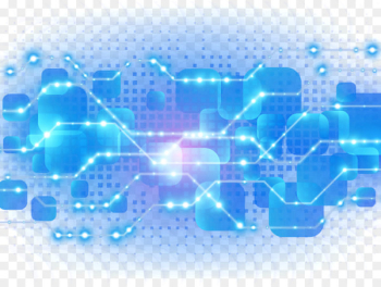 Light Blue Technology - Blue light effect background decoration 