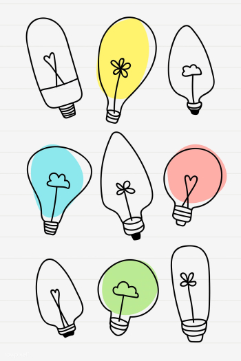 Light bulb doodle set | Free stock vector - 893343 Light bulb doodle set | Free stock vector - 893343