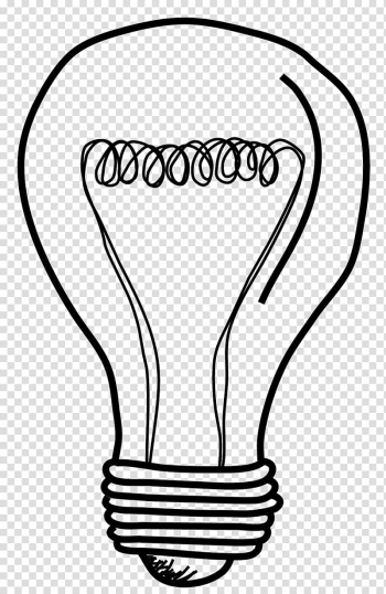 Light bulb illustration, Incandescent light bulb Drawing , doodles transparent background PNG clipart