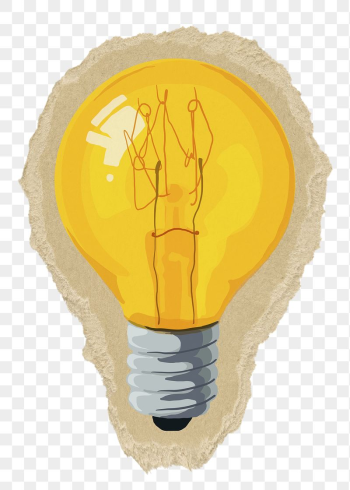 Light bulb png sticker, ripped | Free PNG Illustration - rawpixel