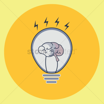 Light bulb with brain inside Light bulb with brain inside
