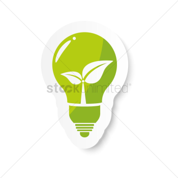 Light bulb with leaf Light bulb with leaf