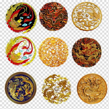 Light Fenghuang , Dragon sculpture Round transparent background PNG clipart