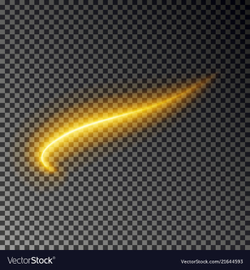 Light line effect gold glowing light fire vector image Light line effect gold glowing light fire vector image