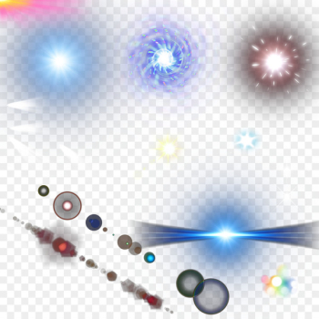 Light Luminous efficacy Circle - Stars flash light spiral effect PSD 