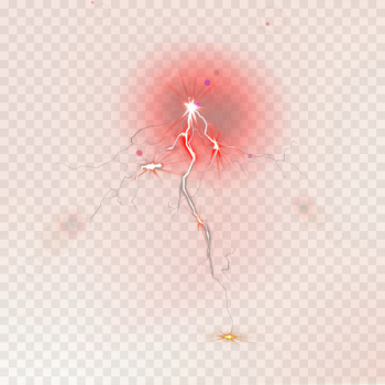 Light Sky Illustration - Red Lightning 