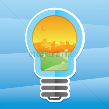 Lightbulb concept - sustainable future Lightbulb concept - sustainable future