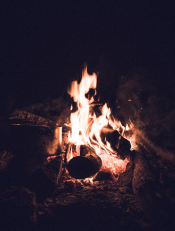Lighted Bonfire Lighted Bonfire