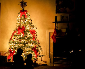 lighted Christmas tree lighted Christmas tree