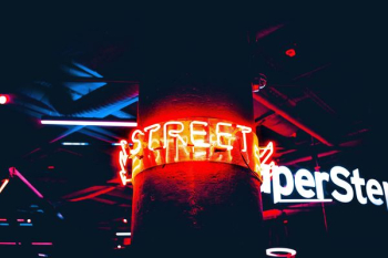 lighted Street neon sign lighted Street neon sign
