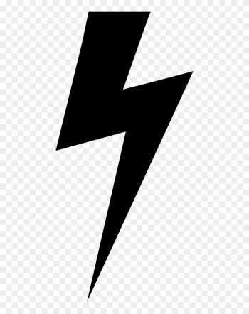 Lightning Bolt Black Shape Comments - Lightning Bolt Solid Clipart Transparent