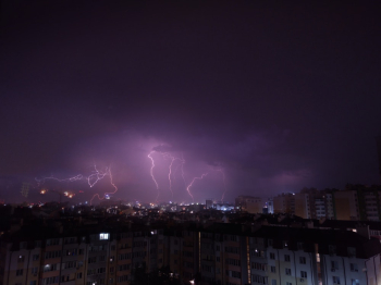 Lightnings Above Buildings