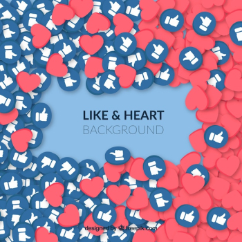 Likes and hearts facebook background Likes and hearts facebook background