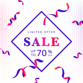 Limited offer 70% off sign vector Limited offer 70% off sign vector
