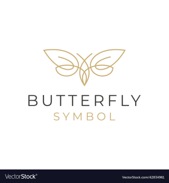 line art butterfly logo