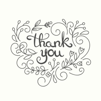 Line art Drawing - thank you Line art Drawing - thank you