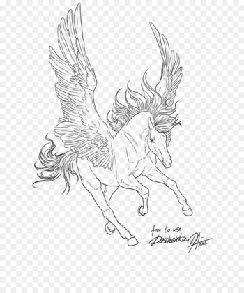 Line art Drawing Winged unicorn Pegasus - pegasus Line art Drawing Winged unicorn Pegasus - pegasus