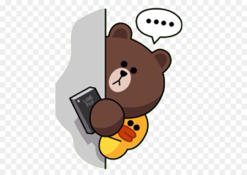 Line Friends Sticker Brown bear - Line brown Line Friends Sticker Brown bear - Line brown