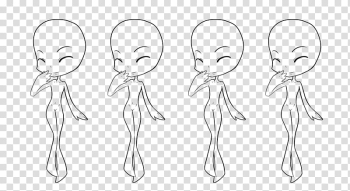 Line Human Base, four females art transparent background PNG clipart Line Human Base, four females art transparent background PNG clipart