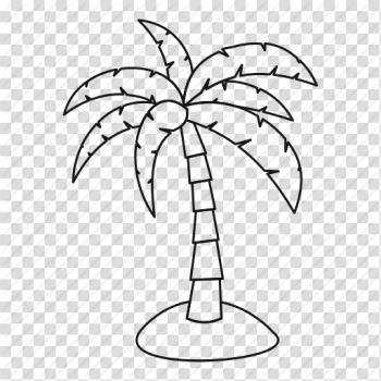 Line, nature, outline, palm, plant, tree, tropical icon