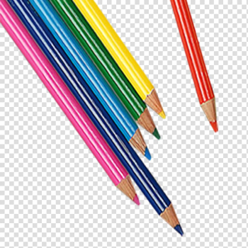 Line of color pencils, Colored pencil Painting, pencil transparent background PNG clipart