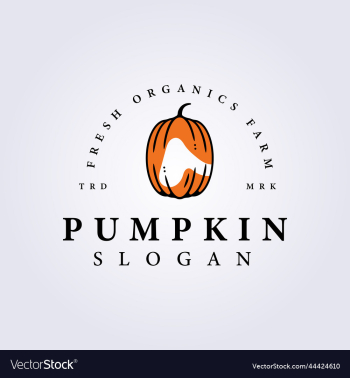 line oval pumpkin logo template