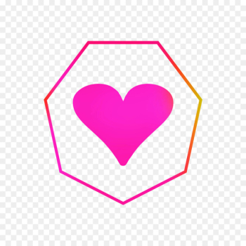 Line Point Angle Heart Pink M - Line Point Angle Heart Pink M -