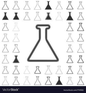 Line research logo design set vector image Line research logo design set vector image