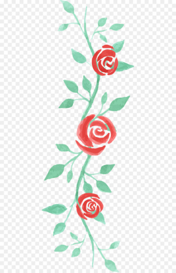 Line - Watercolor floral decoration Line - Watercolor floral decoration