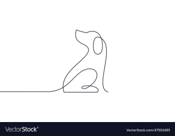 linear dog silhouette dog logo icon linear dog silhouette dog logo icon
