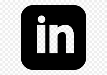 Linkedin Logotype Button Free Icon - Linkedin Logo B&amp;w