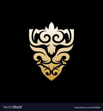 lion animal ornament luxury creative logo