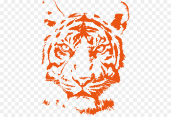 Lion Bengal tiger Cat Logo - Orange tiger head vector material 