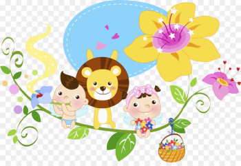 Lion Cartoon Drawing Child - Morning glory, child Lion Cartoon Drawing Child - Morning glory, child