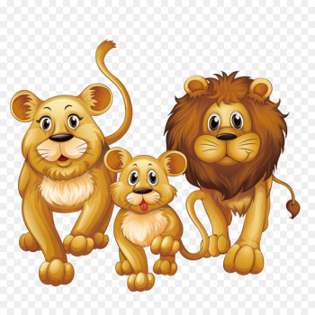 Lion Clip art - Lovely Lion Family Lion Clip art - Lovely Lion Family