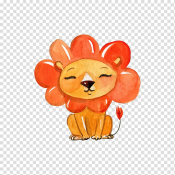 Lion Drawing Watercolor painting Poster, Drawing lion transparent background PNG clipart