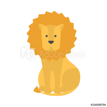 Lion safari animal in a funny style Lion safari animal in a funny style