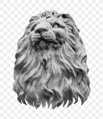 Lion sculpture png sticker, transparent | Free PNG - rawpixel