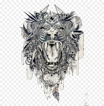 Lion Sleeve tattoo Tiger Lower-back tattoo - Tattoo - beast Lion Sleeve tattoo Tiger Lower-back tattoo - Tattoo - beast